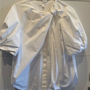 White COS Shirt. EFFORTLESSY CHIC! Ties in the front. Great details on sleeves